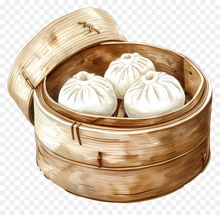 Comida China，Bollos Al Vapor PNG