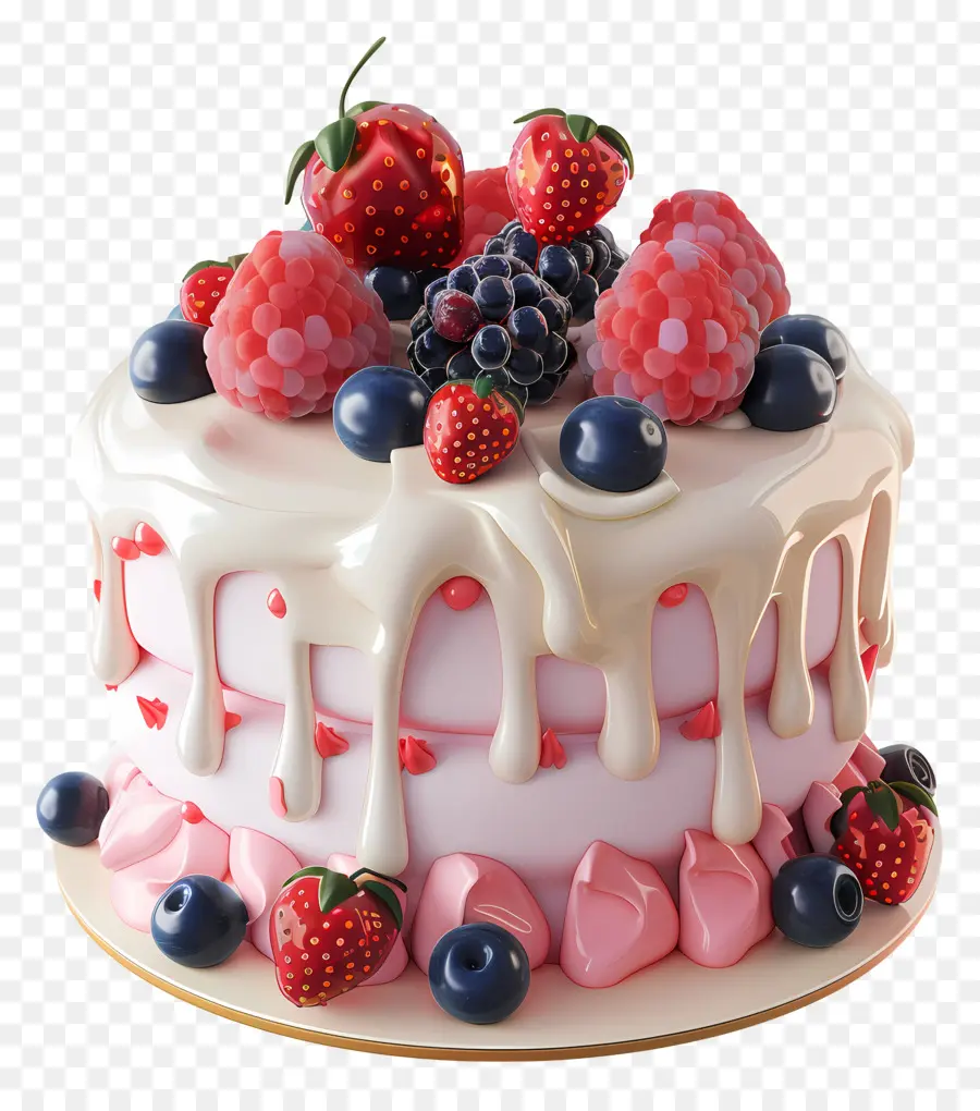 Pastel 3d，Pastel De Frutas PNG