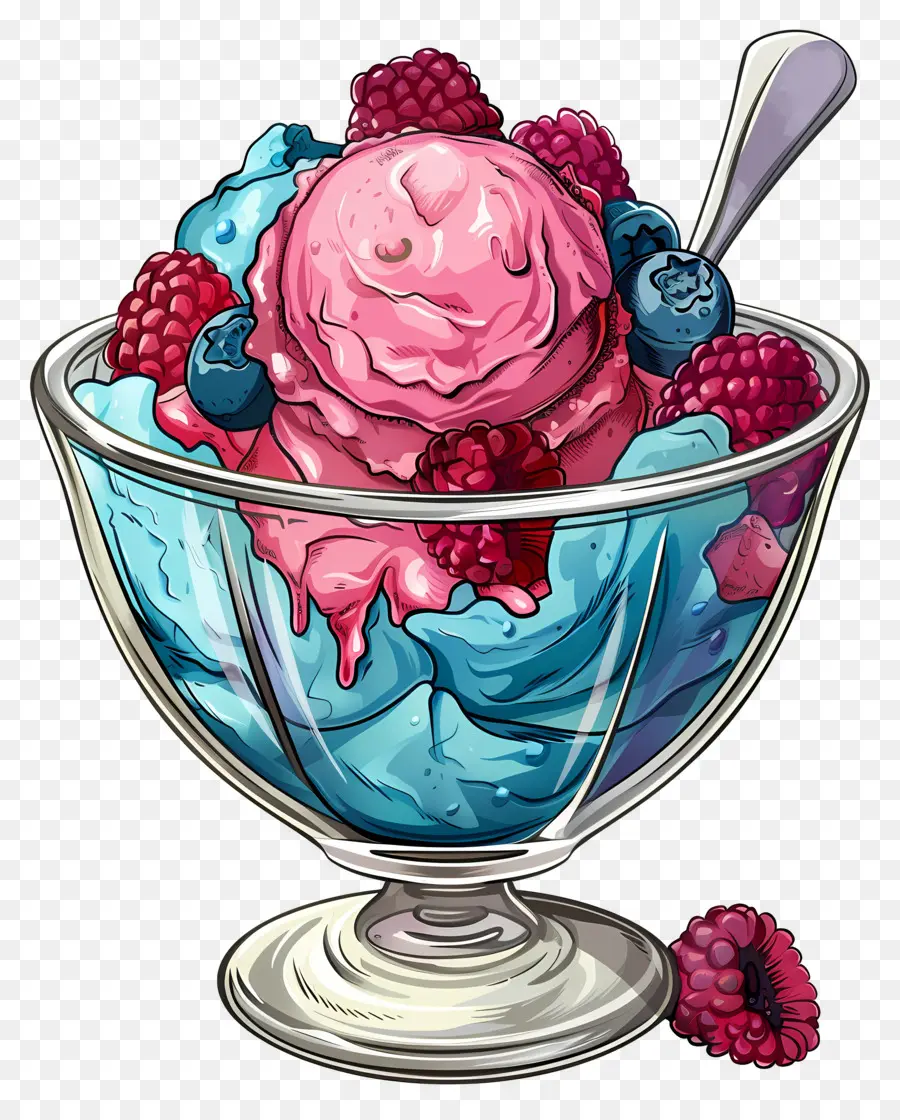 Helado De Helado，Helado De Bayas PNG