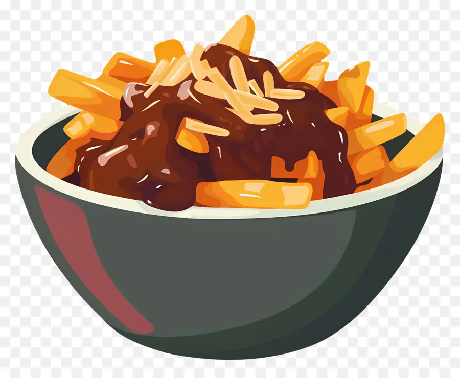 Poutine，Poutine Con Salsa PNG