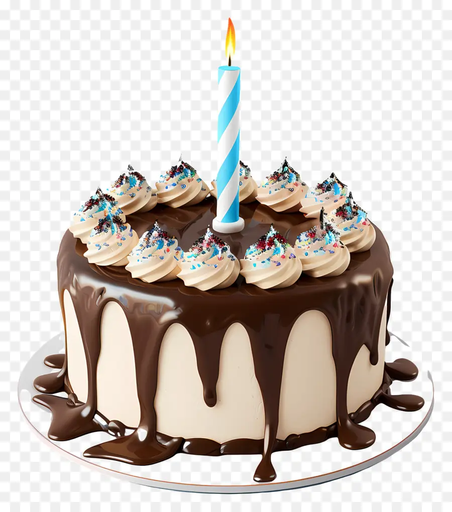 Pastel De Cumpleaños 3d，Pastel De Chocolate PNG