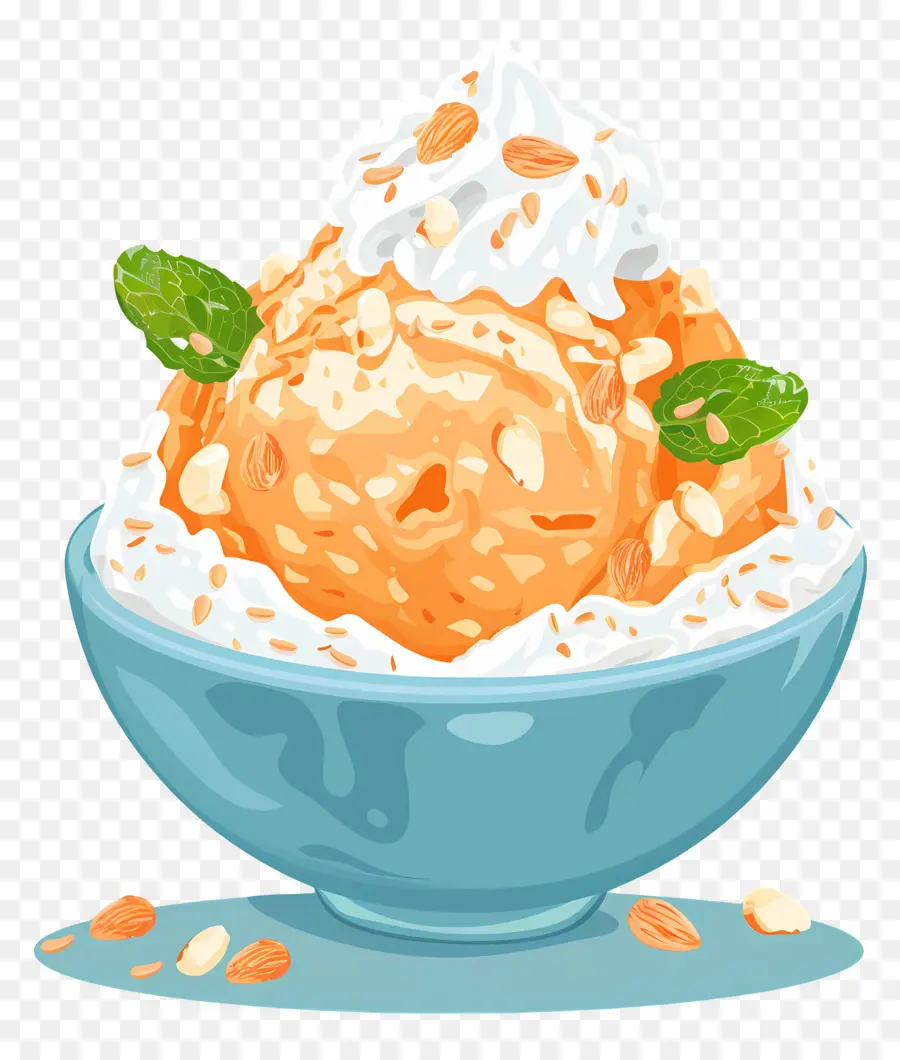 Bingsu De Hielo，Postre De Naranja PNG