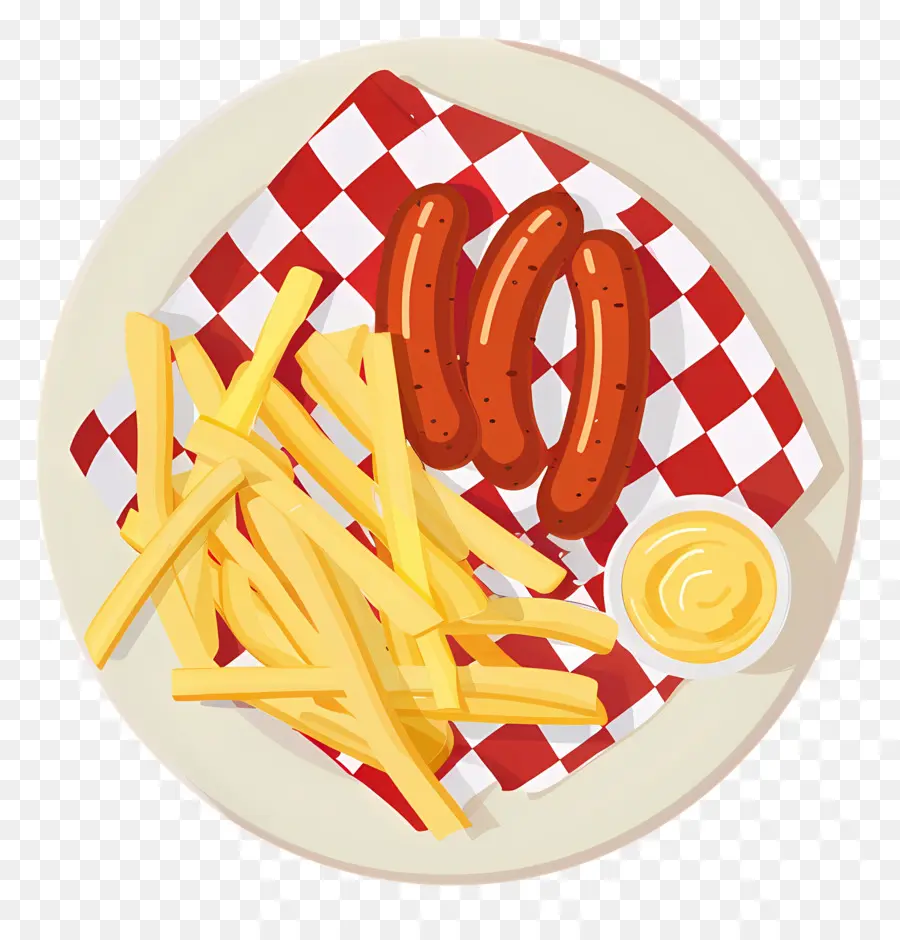 Salchipapa，Salchichas Y Papas Fritas PNG