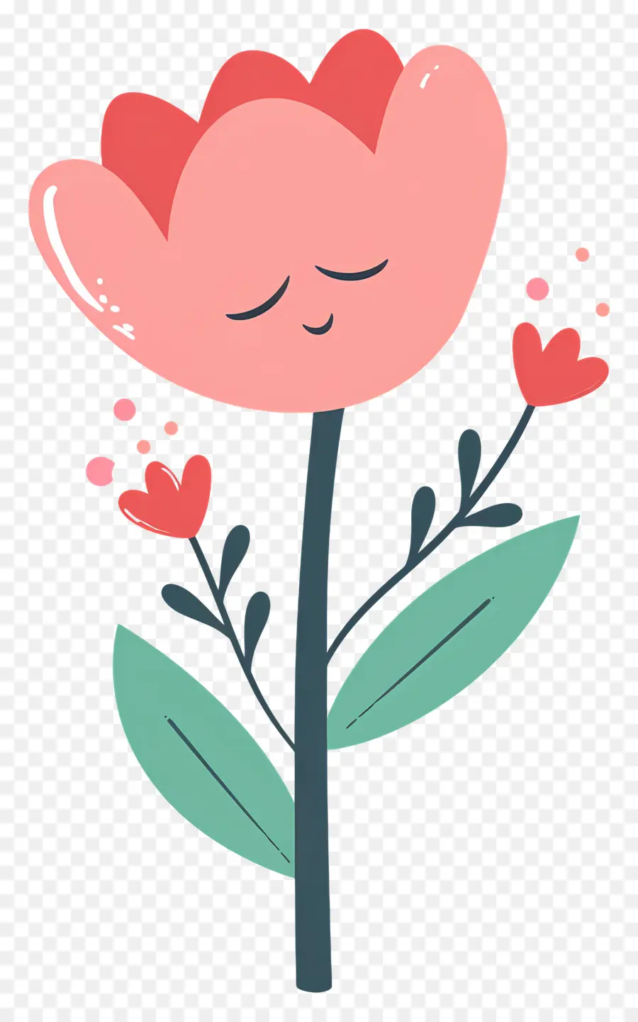 Flor Emoji，Flor Rosa PNG