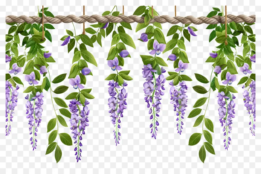 Flores Colgantes，Flores Moradas Colgantes PNG