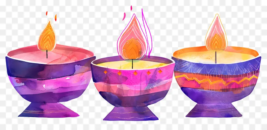 Diwali Diya，Diya Tradicional PNG