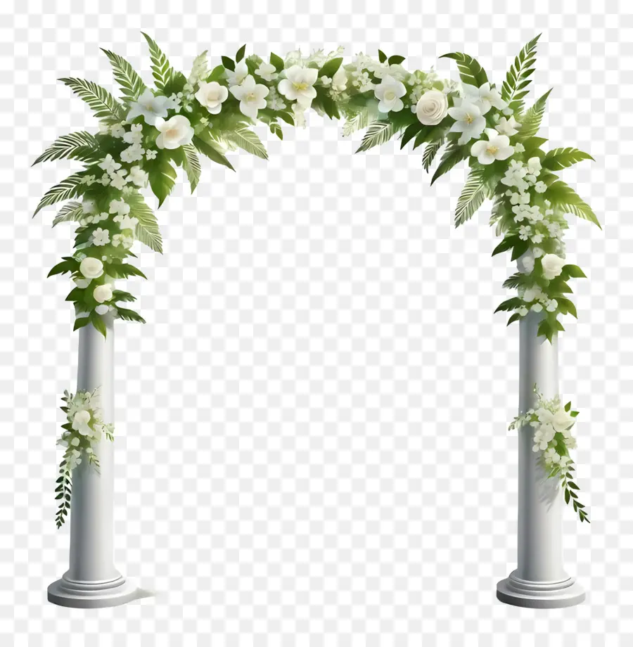 Arco De Boda，Arco Floral Blanco PNG