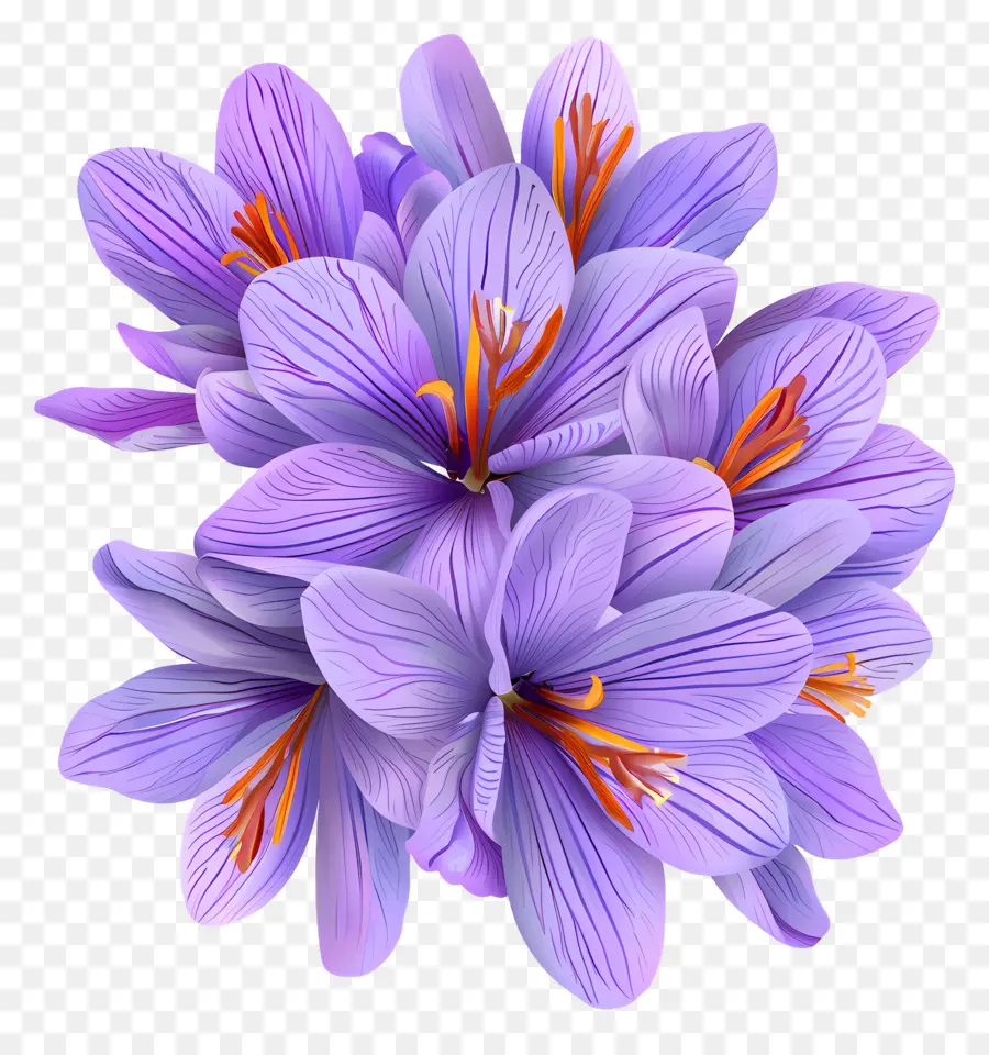 Flores De Azafrán，Flores Moradas PNG