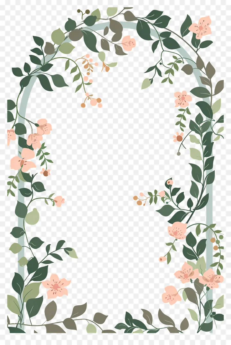 Arco De Flores，Arco Floral Con Rosas Rosadas PNG