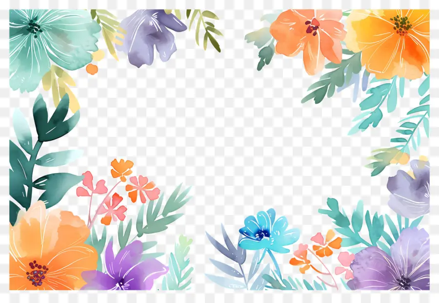 Marco Floral，Delicado Marco Floral PNG