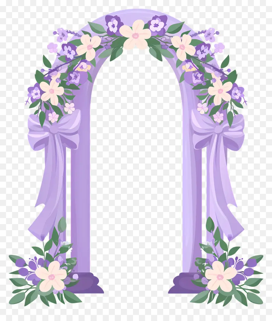 Arco De Boda，Arco Floral Morado PNG