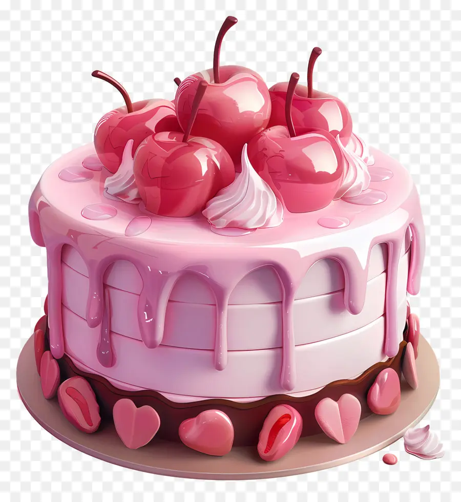 Pastel 3d，Pastel De Cereza PNG