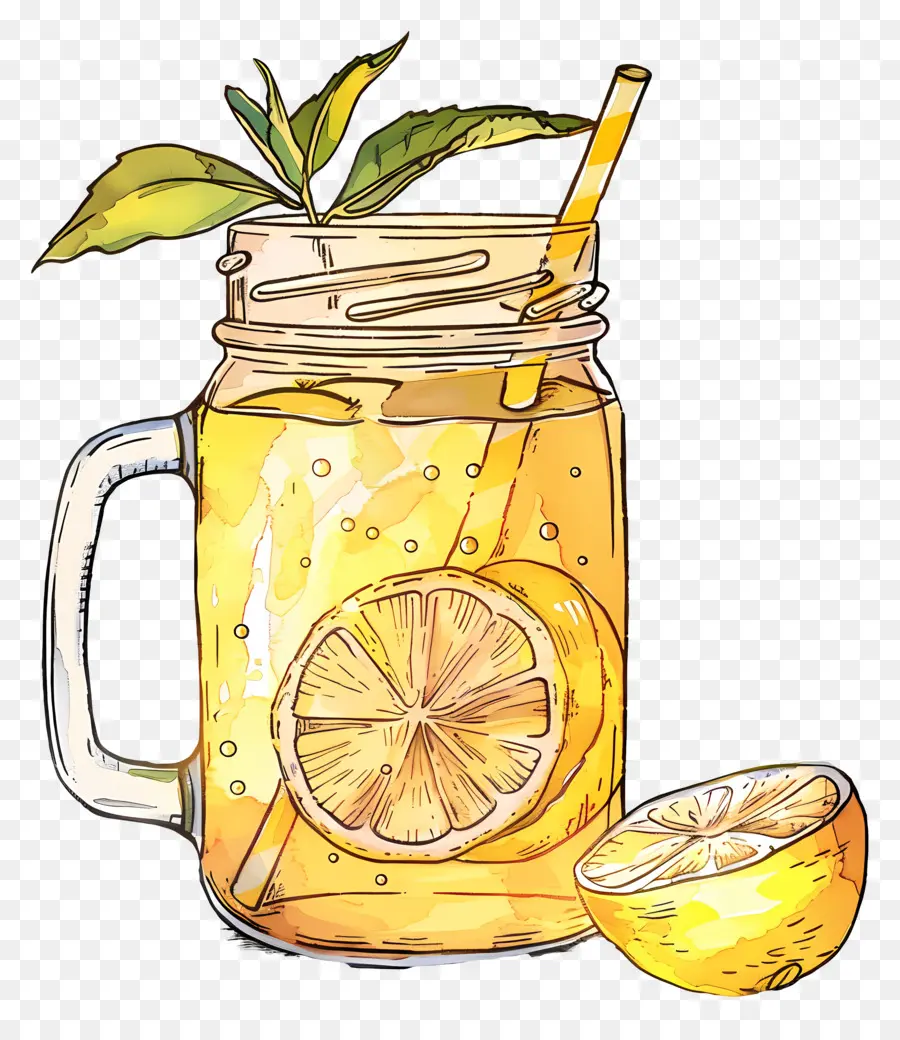 Té De Limón，Limonada En Tarro PNG