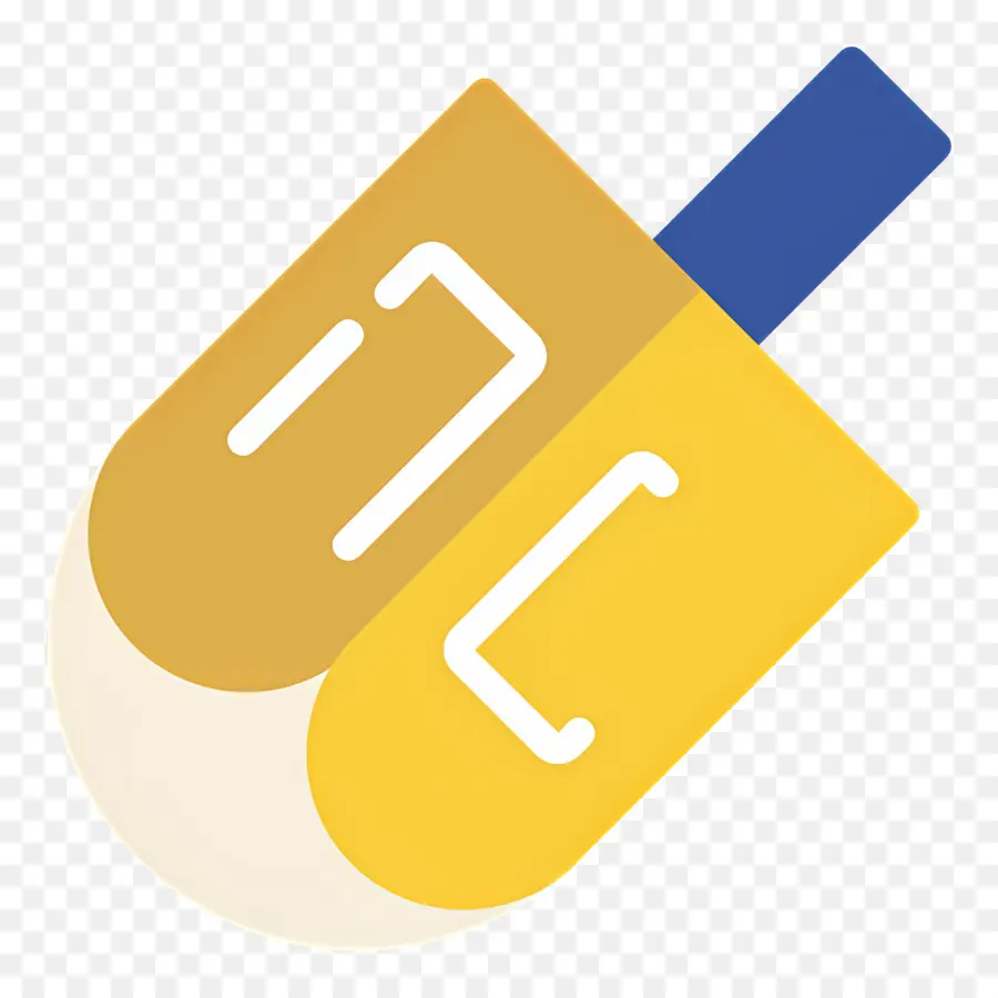 Trompo De Jánuca，Dreidel Amarillo PNG