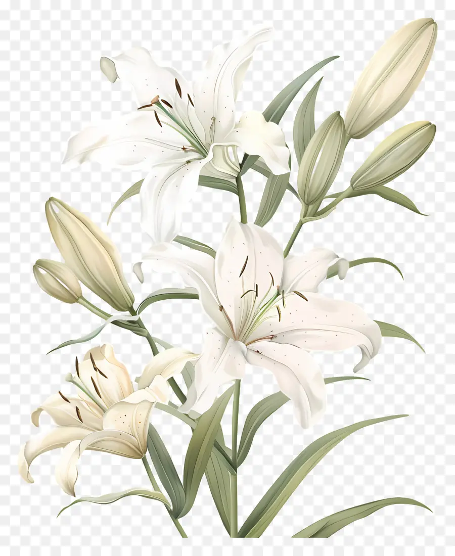 Flor De Lirio，Lirios Blancos PNG