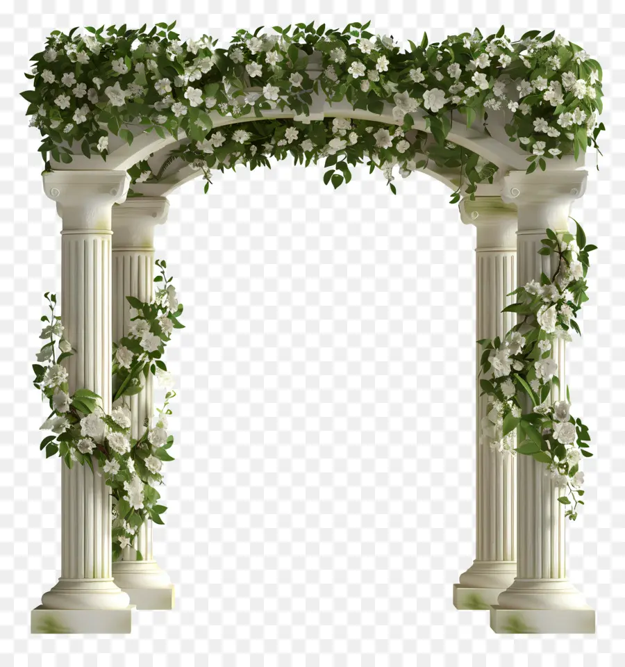 Arco De Boda，Arco Floral Blanco PNG