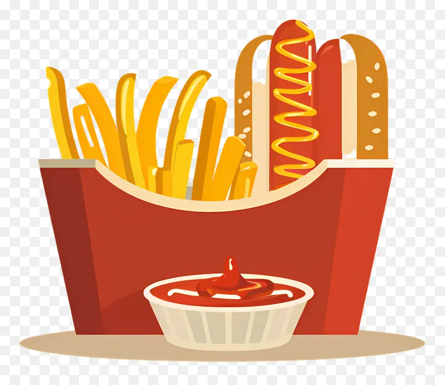 Salchipapa，Papas Fritas Y Salchichas PNG