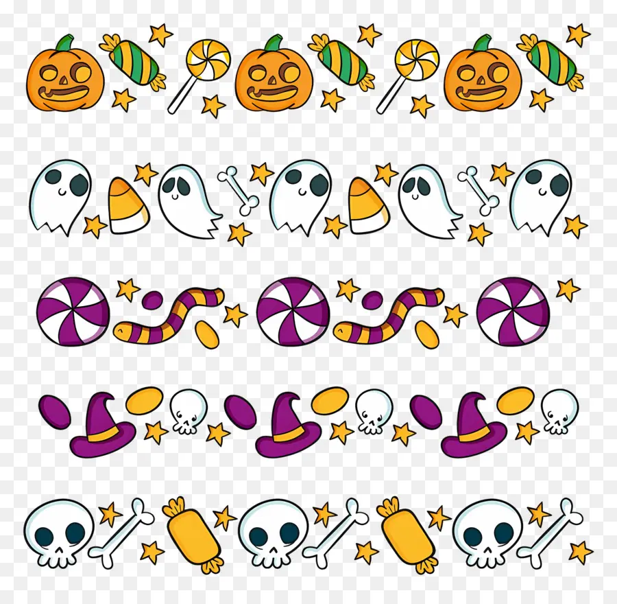 Frontera De Halloween，Iconos De Halloween PNG