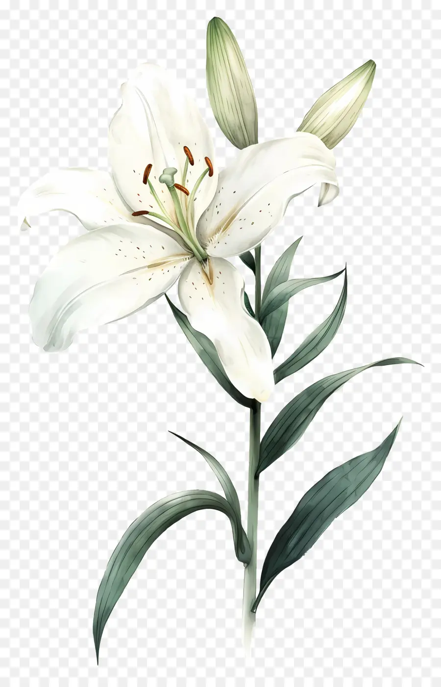 Flor De Lirio，Lirio Blanco PNG