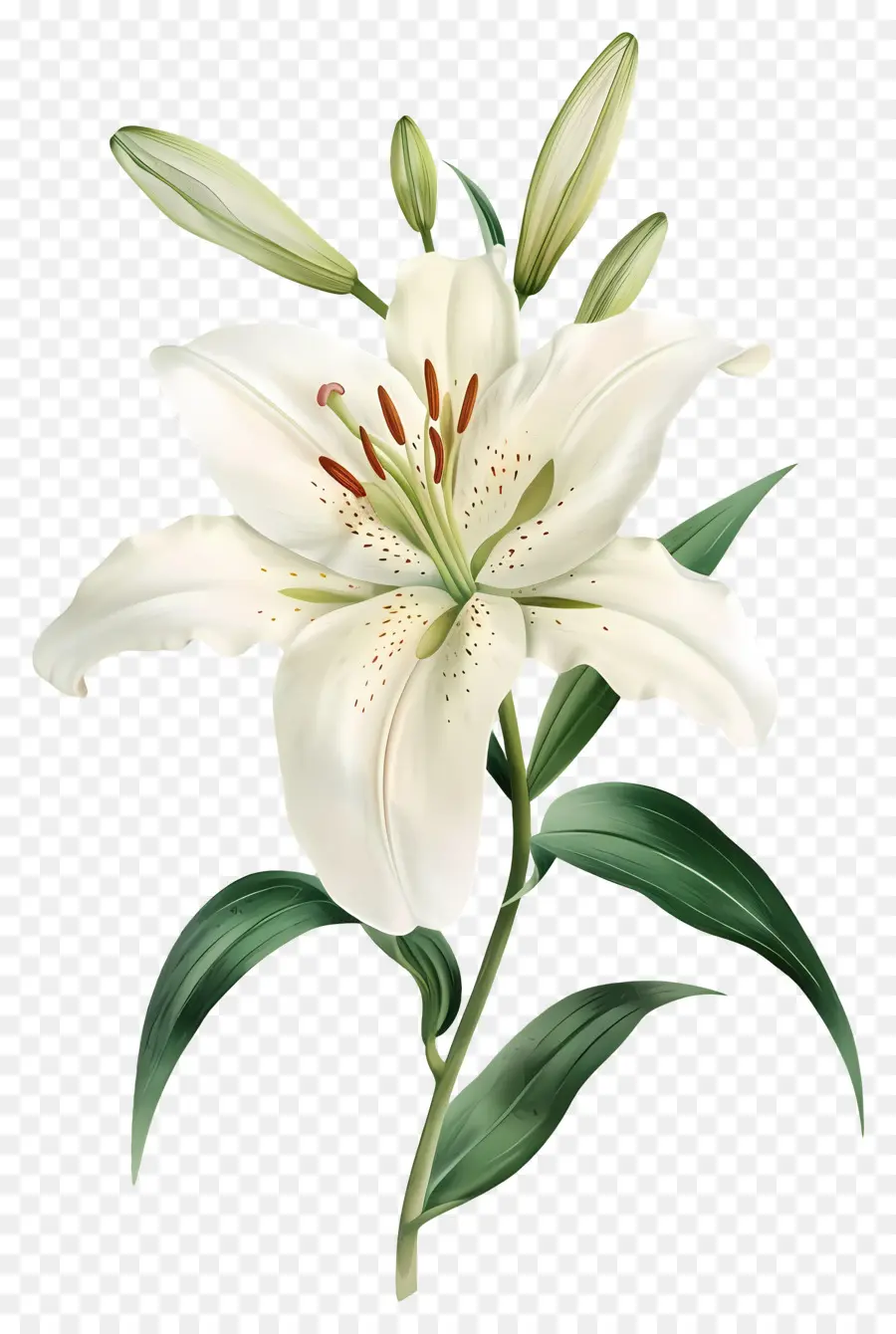 Flor De Lirio，Lirios Blancos PNG