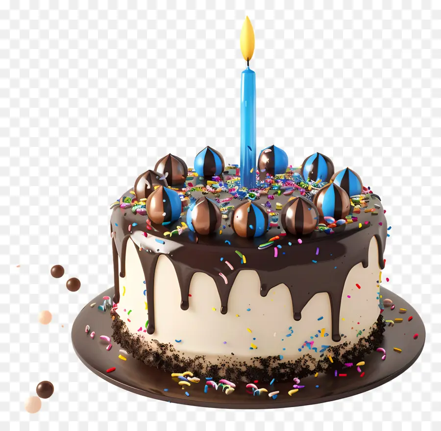 Pastel De Cumpleaños 3d，Pastel De Chocolate PNG