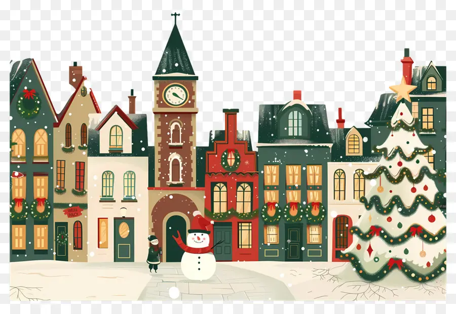 Ciudad Navideña，Pueblo Navideño PNG