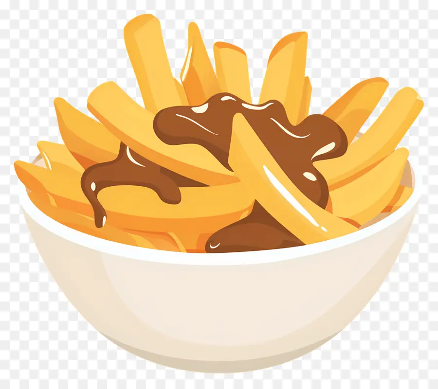 Poutine，Papas Fritas Con Salsa PNG