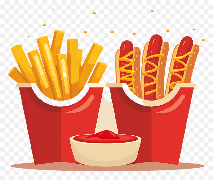 Salchipapa，Papas Fritas Y Salchichas PNG