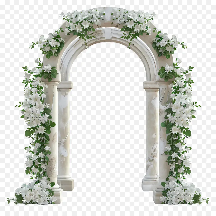 Arco De Boda，Arco Floral Blanco PNG