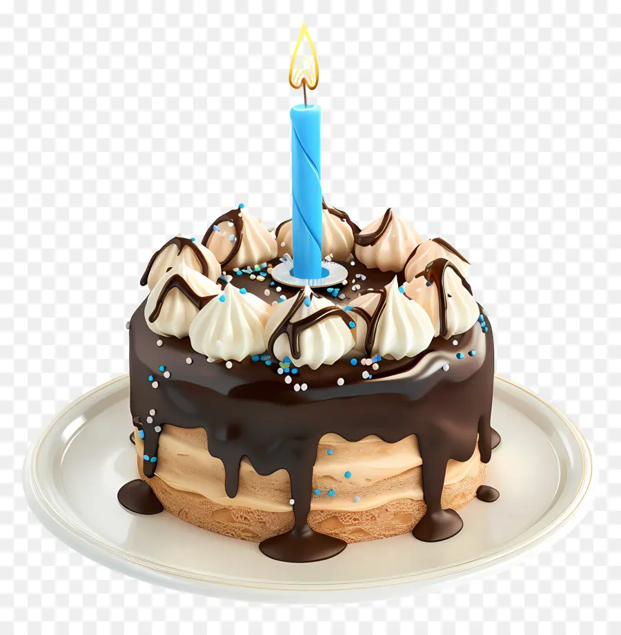 Pastel De Cumpleaños 3d，Pastel De Chocolate PNG