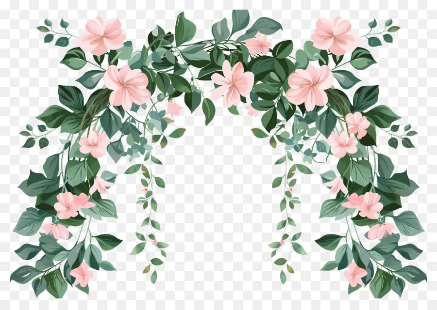 Arco De Flores，Flores Colgantes PNG