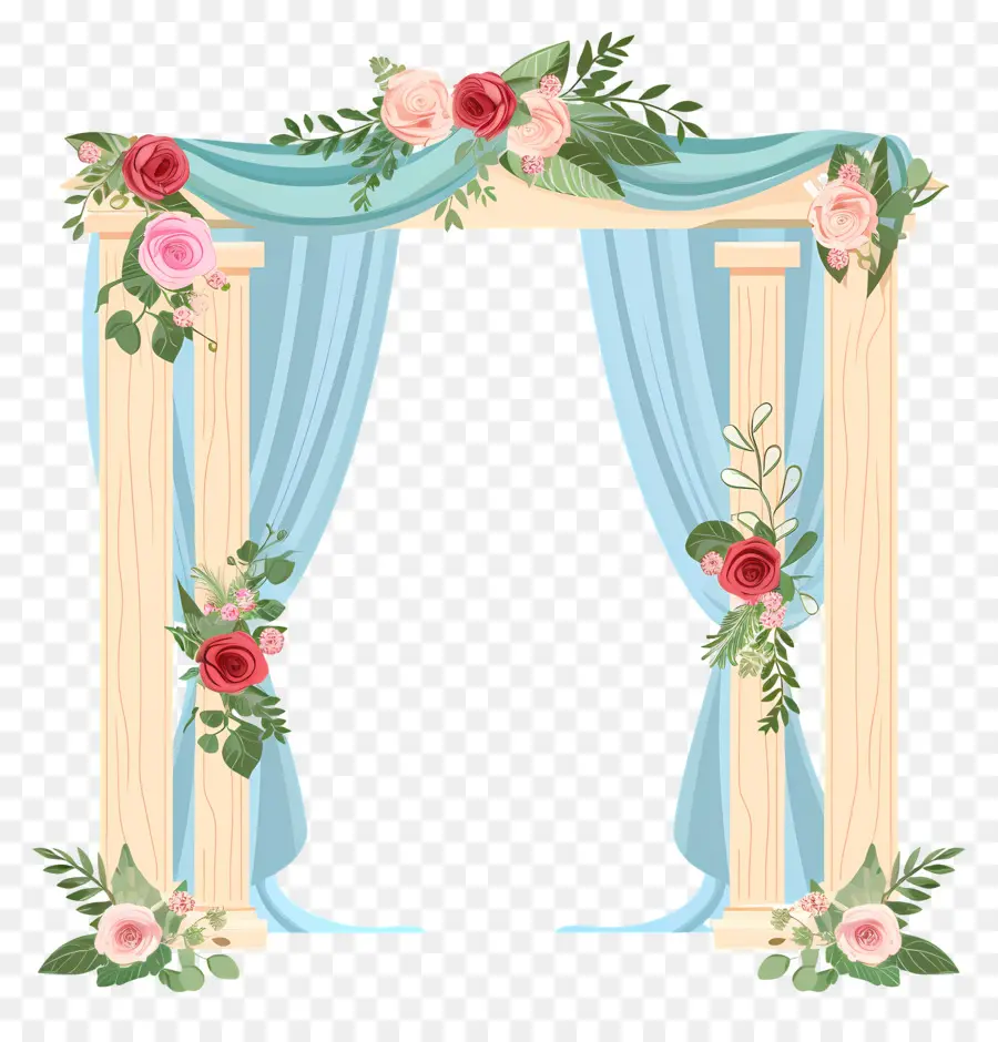 Arco De Boda，Arco Floral Rosa PNG