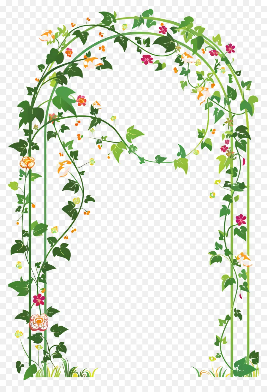 Arco De Flores，Arco Floral Con Flores De Naranja PNG