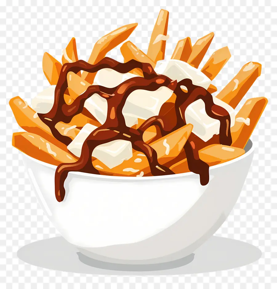 Poutine，Poutine Con Aderezos PNG