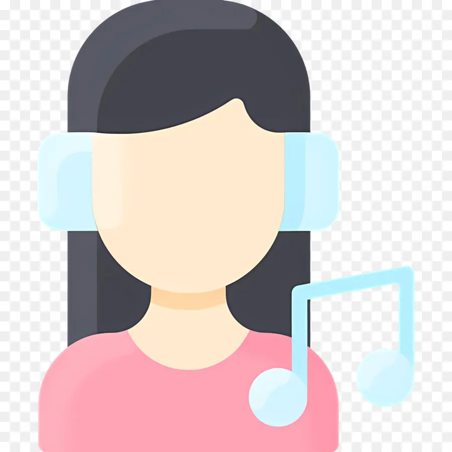 Escuchando Musica，Persona Con Auriculares PNG