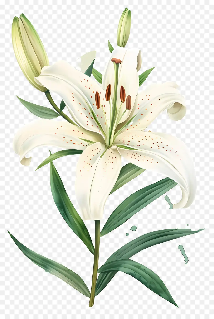 Flor De Lirio，Lirio Blanco PNG