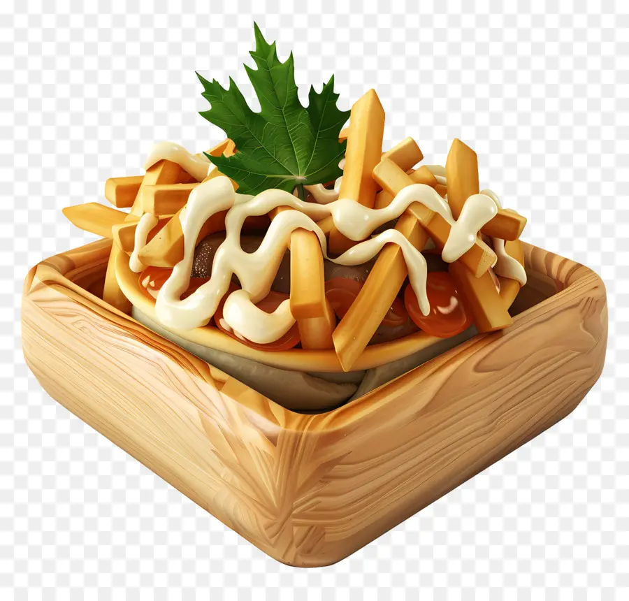 Poutine，Papas Fritas Con Salsa PNG