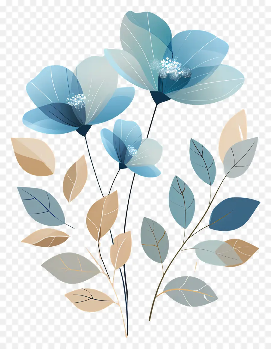 Flores Azules，Flor Azul PNG