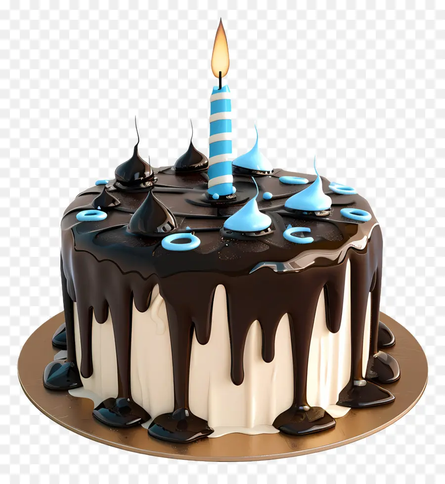 Pastel De Cumpleaños 3d，Pastel De Chocolate PNG