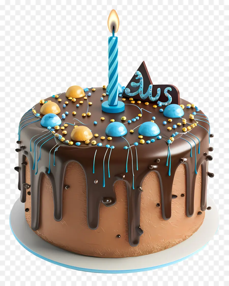 Pastel De Cumpleaños 3d，Pastel De Chocolate PNG