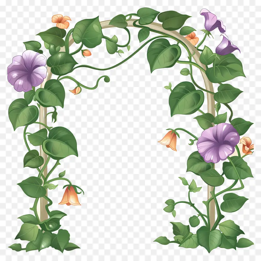 Arco De Flores，Arco Floral Con Campanillas PNG