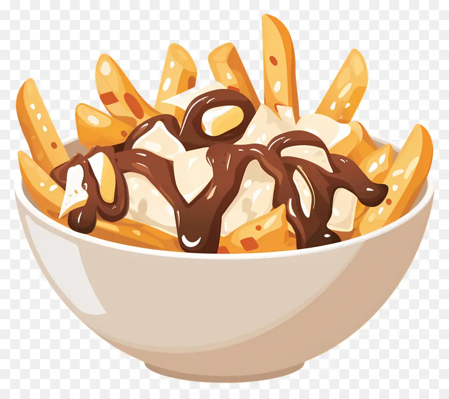 Poutine，Poutine Con Aderezos PNG