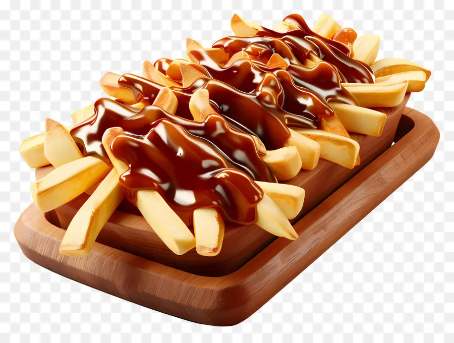 Poutine，Poutine Con Crema Agria PNG