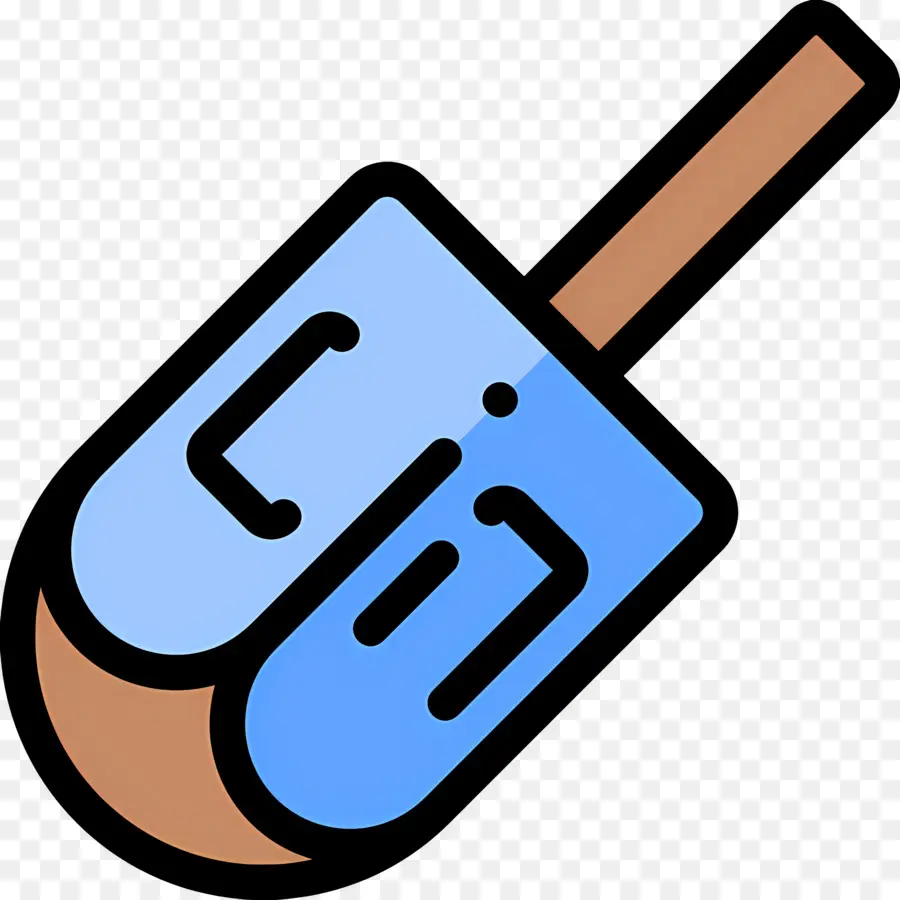 Trompo De Jánuca，Dreidel Azul PNG