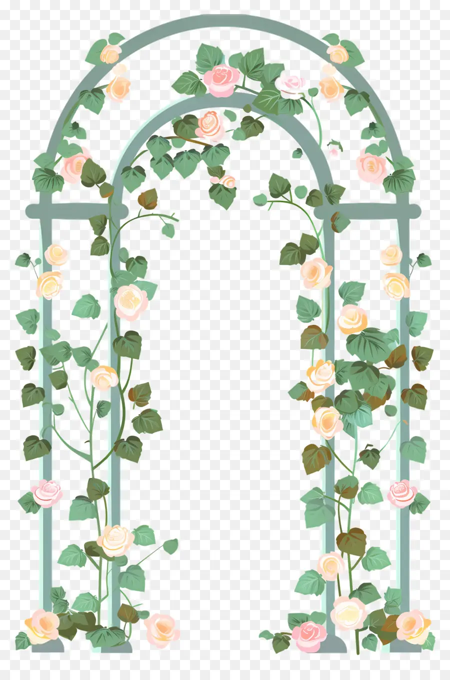 Arco De Flores，Arco Floral Con Rosas PNG