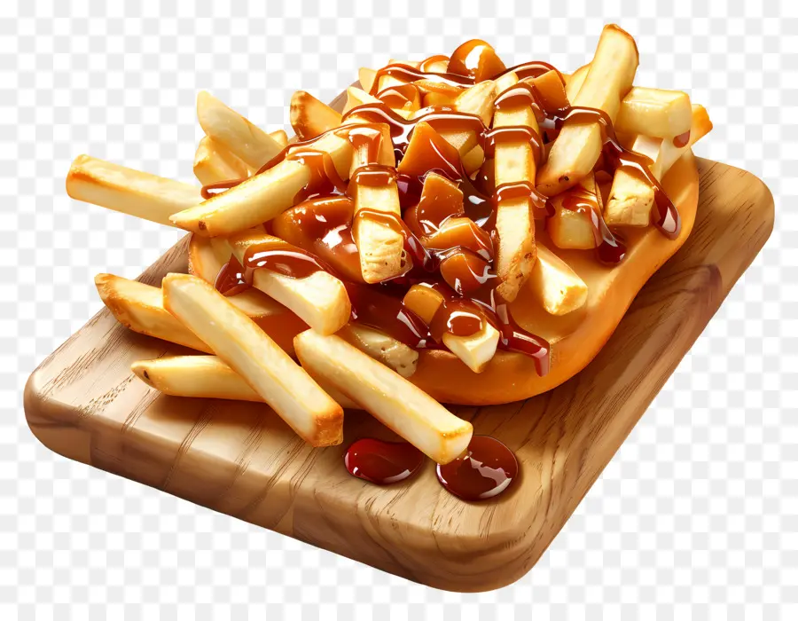 Poutine，Poutine Con Salsa PNG