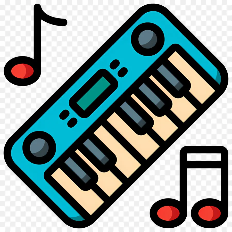 Teclado Musical，Teclado Con Notas PNG