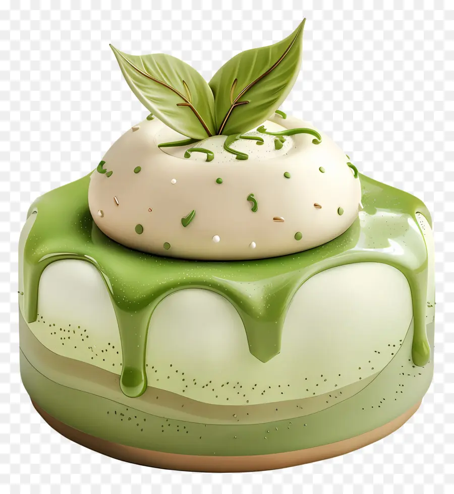 Pastel 3d，Pastel Verde PNG