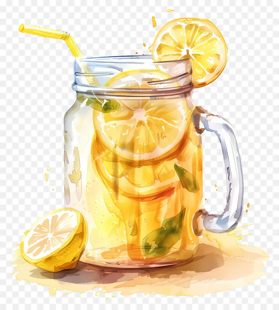 Té De Limón，Limonada En Tarro PNG