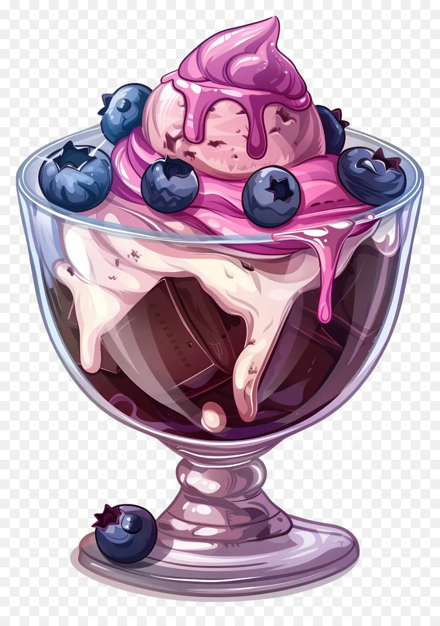 Helado De Helado，Helado De Arándanos PNG